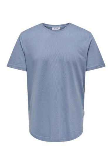 Onsmatt Longy Ss Tee Noos Tops T-Kortærmet Skjorte Grey ONLY & SONS