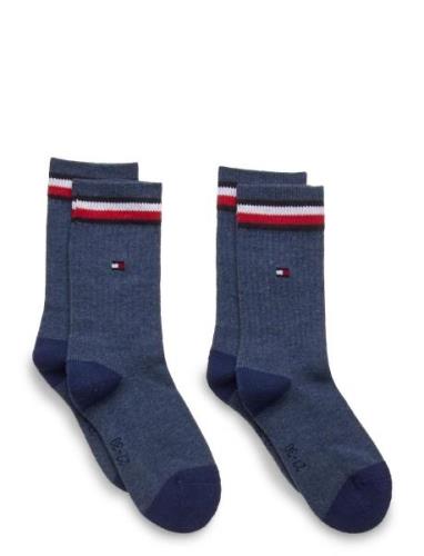 Th Kids Iconic Sports Sock 2P Sokker Strømper Blue Tommy Hilfiger