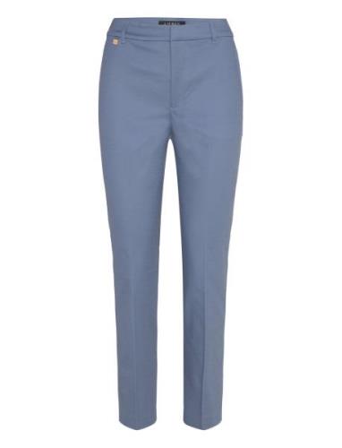 Double-Faced Stretch Cotton Pant Bottoms Trousers Slim Fit Trousers Bl...