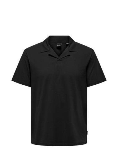 Onsabraham Reg Ss Resort Polo Cs Tops Polos Short-sleeved Black ONLY &...