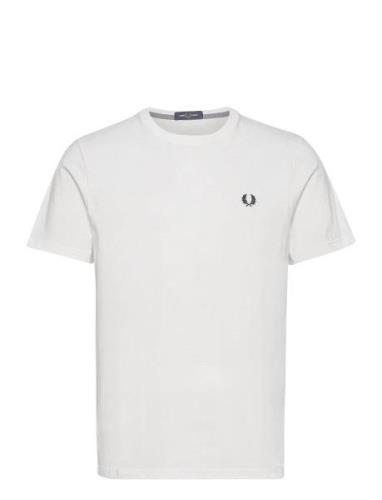 Crew Neck T-Shirt Tops T-Kortærmet Skjorte White Fred Perry