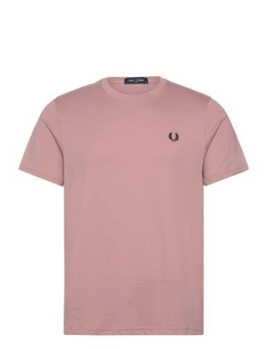 Crew Neck T-Shirt Tops T-Kortærmet Skjorte Pink Fred Perry