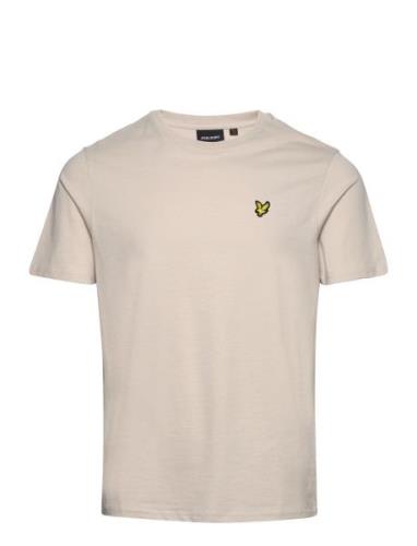 Plain T-Shirt Tops T-Kortærmet Skjorte Beige Lyle & Scott