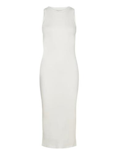 Vmlavender Sl Calf Dress Noos Knælang Kjole Cream Vero Moda