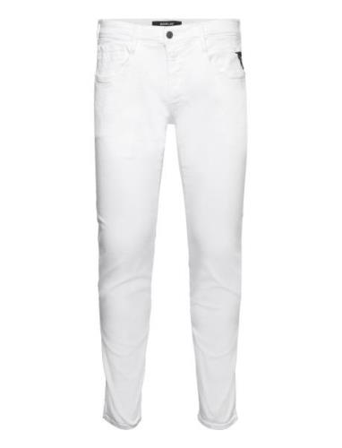 Anbass Trousers Hyperflex Colour Xlite Bottoms Jeans Slim White Replay