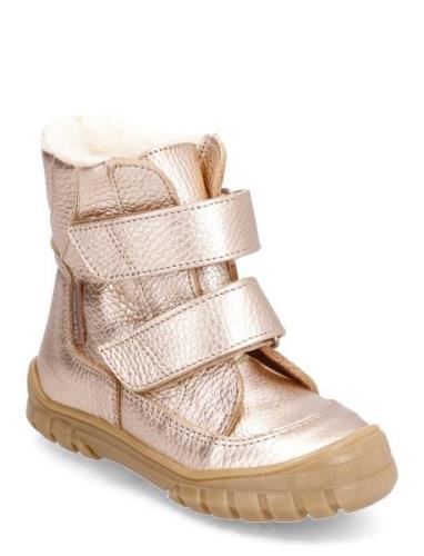 Boots - Flat - With Velcro Vinterstøvler Med Burrebånd Pink ANGULUS