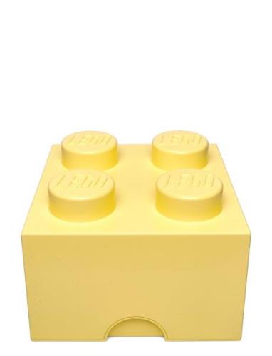 Lego Storage Brick 4 Home Kids Decor Storage Storage Boxes Yellow LEGO...