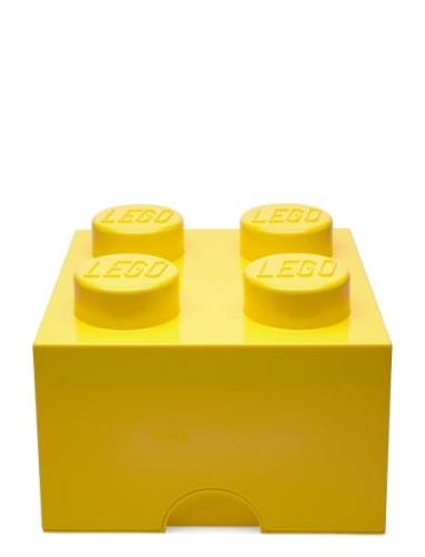 Lego Storage Brick 4 Home Kids Decor Storage Storage Boxes Yellow LEGO...