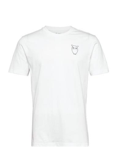 Owl Chest Tee - Gots/Vegan Tops T-Kortærmet Skjorte White Knowledge Co...