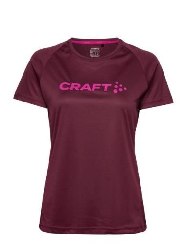 Core Essence Logo Tee W Sport T-shirts & Tops Short-sleeved Burgundy C...