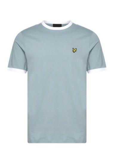 Ringer T-Shirt Tops T-Kortærmet Skjorte Blue Lyle & Scott