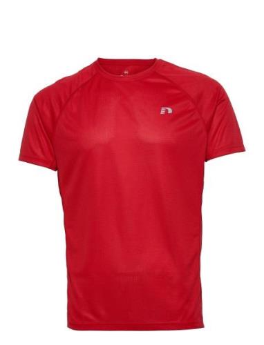 Men Core Running T-Shirt S/S Sport T-Kortærmet Skjorte Red Newline