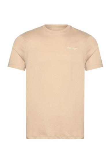 T-Shirt Tops T-Kortærmet Skjorte Cream Armani Exchange