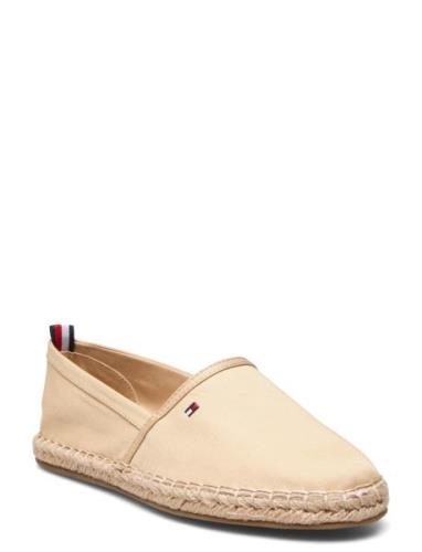 Basic Tommy Flat Espadrille Espadrillos Flade Sandal Beige Tommy Hilfi...