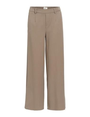 Objlisa Wide Pant Noos Bottoms Trousers Wide Leg Brown Object