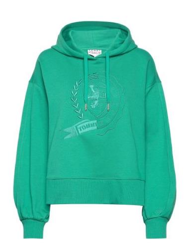 Icon Relaxed Icon Hoody Tops Sweatshirts & Hoodies Hoodies Green Tommy...
