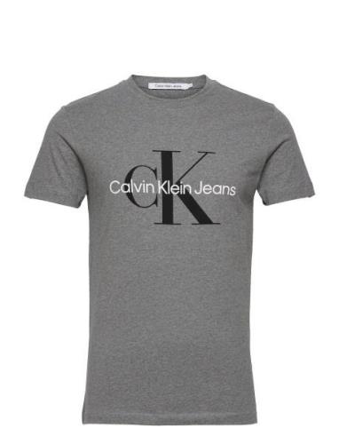 Core Monologo Slim Tee Tops T-Kortærmet Skjorte Grey Calvin Klein Jean...