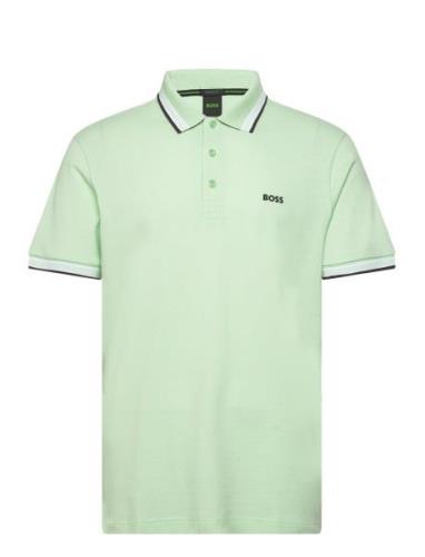 Paddy Sport Polos Short-sleeved Green BOSS