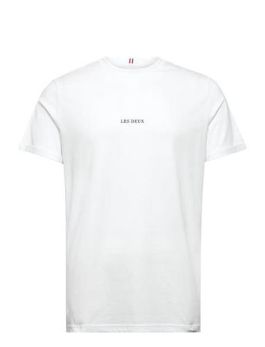 Lens T-Shirt Tops T-Kortærmet Skjorte White Les Deux