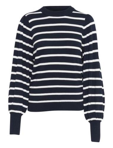 Kalizzy Stripe Knit Pullover Tops Knitwear Jumpers Navy Kaffe