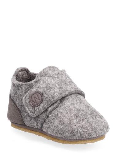 Marlin Felt Home Shoe Slippers Hjemmesko Grey Wheat