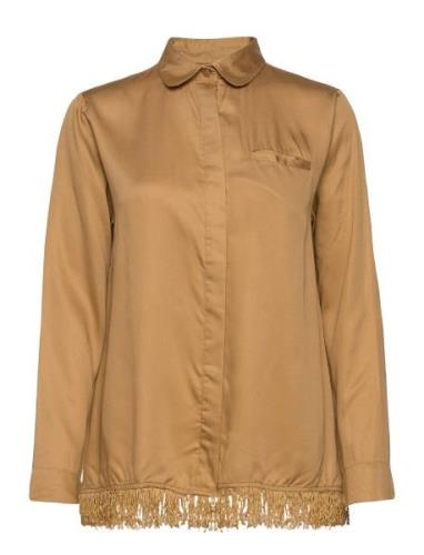 Freya Shirt Tops Shirts Long-sleeved Brown Underprotection