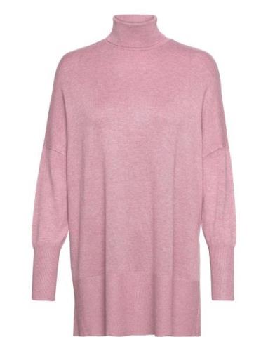 Sc-Dollie Tops Knitwear Turtleneck Pink Soyaconcept