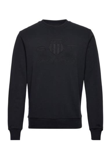 Reg Tonal Shield C-Neck Sweat Tops Sweatshirts & Hoodies Sweatshirts B...