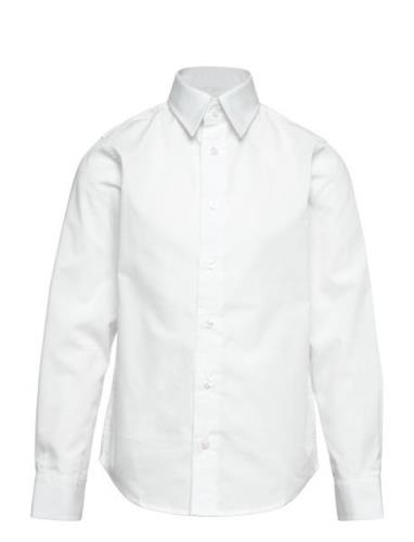Jjjoe Shirt Ls Plain Jnr Tops Shirts Long-sleeved Shirts White Jack & ...