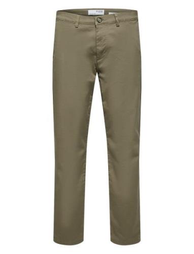 Slh175-Slim New Miles Flex Pant Noos Bottoms Trousers Chinos Green Sel...