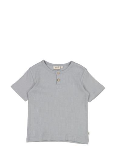 T-Shirt Lumi Tops T-Kortærmet Skjorte Blue Wheat