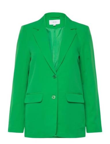 Vikamma Loose Blazer Blazers Single Breasted Blazers Green Vila