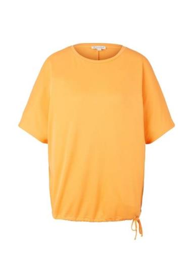 T-Shirt Fluent Batwing Tops T-shirts & Tops Short-sleeved Orange Tom T...