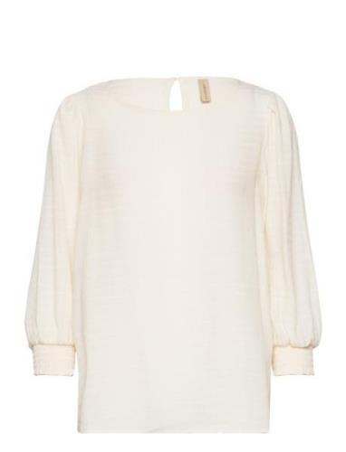 Sc-Calypso Tops Blouses Long-sleeved Cream Soyaconcept