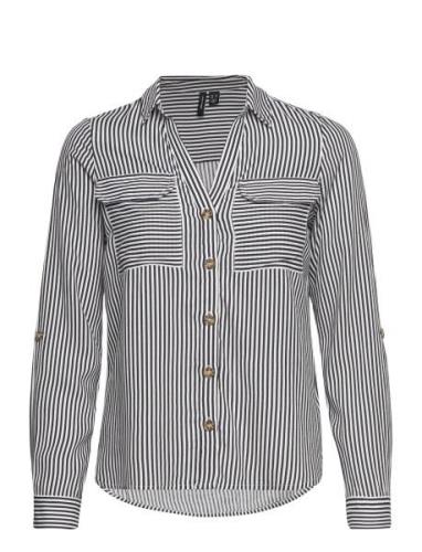 Vmbumpy L/S Shirt New Wvn Ga Noos Tops Shirts Long-sleeved Blue Vero M...