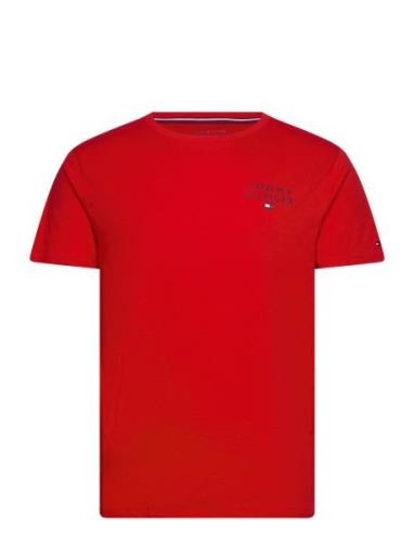 Cn Ss Tee Logo Tops T-Kortærmet Skjorte Red Tommy Hilfiger