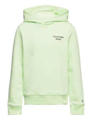 Ckj Stack Logo Hoodie Tops Sweatshirts & Hoodies Hoodies Green Calvin ...
