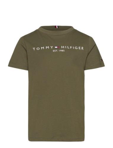 U Essential Tee S/S Tops T-Kortærmet Skjorte Green Tommy Hilfiger