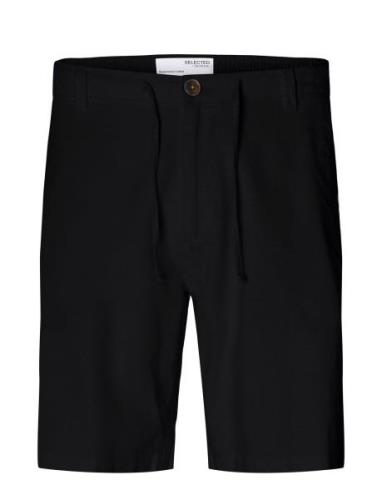 Slhregular-Brody Linen Shorts Noos Bottoms Shorts Casual Black Selecte...
