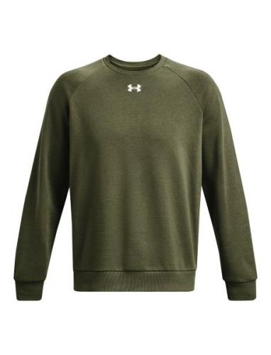 Ua Rival Fleece Crew Sport Sweatshirts & Hoodies Sweatshirts Khaki Gre...