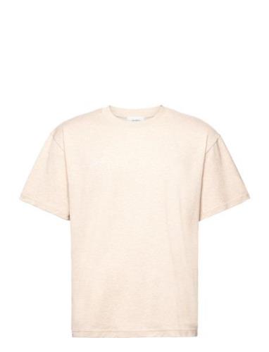 Crew T-Shirt Tops T-Kortærmet Skjorte Cream Les Deux