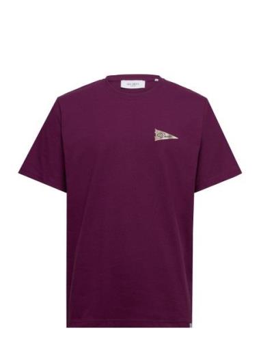 Flag T-Shirt Tops T-Kortærmet Skjorte Purple Les Deux