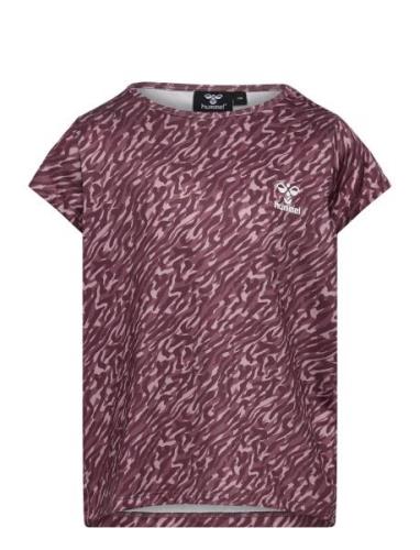 Hmlnanna T-Shirt S/S Sport T-Kortærmet Skjorte Purple Hummel