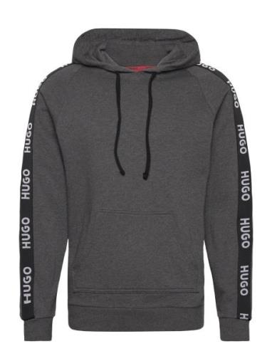 Sporty Logo Hoodie Tops Sweatshirts & Hoodies Hoodies Grey HUGO