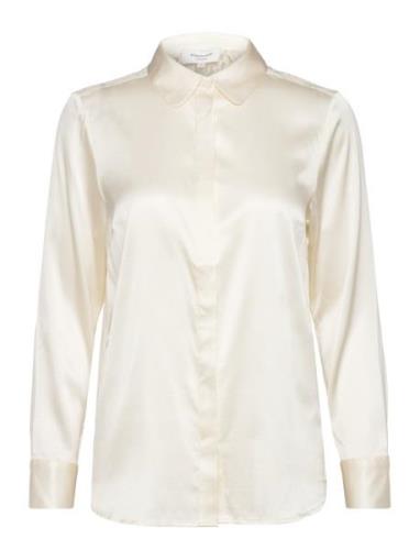 Shirt Tops Shirts Long-sleeved Cream Rosemunde