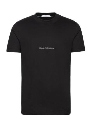 Institutional Tee Tops T-Kortærmet Skjorte Black Calvin Klein Jeans