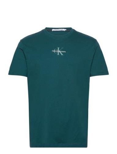 Monologo Regular Tee Tops T-Kortærmet Skjorte Green Calvin Klein Jeans