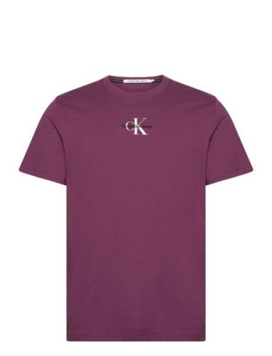 Monologo Regular Tee Tops T-Kortærmet Skjorte Purple Calvin Klein Jean...