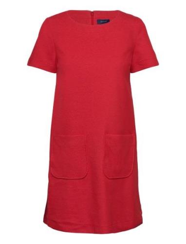 D1. Tp Jersey Pique Dress Kort Kjole Red GANT