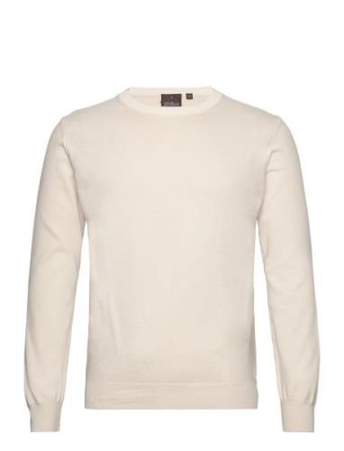 Valter Roundneck Designers Knitwear Round Necks Cream Oscar Jacobson